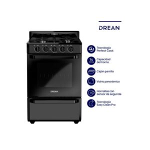 COCINA DREAN CD5602AN0 NEGRA MULTIGAS