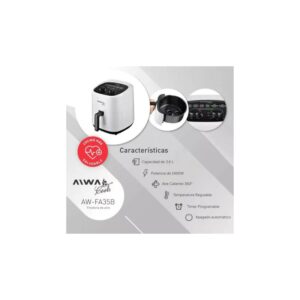FREIDORA AIWA AW-FA35B 3.6L SIN ACEITE BLANCA 1400W