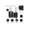 VALIJA SKORA  NEGRA 20" HARD ABS 39749