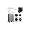 VALIJA CHECK IN  PLATEADA 20" 4 RUEDAS DOBLE 39109