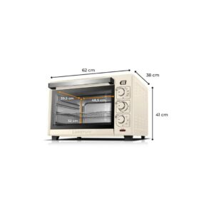 HORNO ELECT  LUSQTOFF 85LT LQ-HE85CL COLOR CREMA