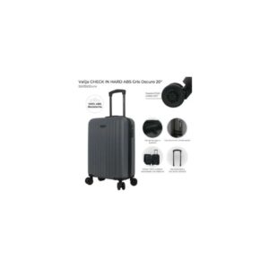 VALIJA CHECK IN  GRIS OSCURO 20" 4 RUEDAS DOBLE 48131