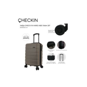 VALIJA CHECK IN  MARRON 20" 4 RUEDAS DOBLE 48124