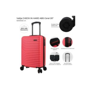 VALIJA CHECK IN  FUCSIA 20" 4 RUEDAS DOBLE 48128